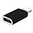 Android Micro USB to Lightning USB Cable Adapter H01 for Apple iPhone SE3 2022 Black