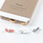 Anti Dust Cap Lightning Jack Plug Cover Protector Plugy Stopper Universal J05 for Apple iPad Mini 2 White