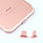 Anti Dust Cap Lightning Jack Plug Cover Protector Plugy Stopper Universal J06 for Apple iPhone 14 Plus Rose Gold