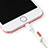 Anti Dust Cap Lightning Jack Plug Cover Protector Plugy Stopper Universal J07 for Apple iPhone 13 Mini Rose Gold