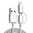 Charger Lightning USB Data Cable Charging Cord and Android Micro USB C01 for Apple iPad 10.2 (2020) Silver