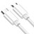 Charger Micro USB Data Cable Charging Cord Android Universal 2A H02 for Apple iPad Pro 12.9 (2021) White