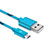 Charger Micro USB Data Cable Charging Cord Android Universal A03 Sky Blue