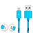 Charger Micro USB Data Cable Charging Cord Android Universal A03 Sky Blue