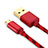 Charger Micro USB Data Cable Charging Cord Android Universal A14 Red