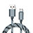 Charger Micro USB Data Cable Charging Cord Android Universal M01 Gray