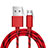 Charger Micro USB Data Cable Charging Cord Android Universal M01 Red