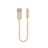 Charger USB Data Cable Charging Cord 15cm S01 for Apple iPad 3 Gold