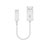 Charger USB Data Cable Charging Cord 20cm S02 for Apple iPhone 14 Pro White