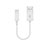 Charger USB Data Cable Charging Cord 20cm S02 for Apple iPhone Xs Max White