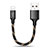Charger USB Data Cable Charging Cord 25cm S03 for Apple iPad Air Black