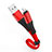 Charger USB Data Cable Charging Cord 30cm S04 for Apple iPad 10.2 (2020) Red