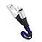 Charger USB Data Cable Charging Cord 30cm S04 for Apple iPad 4 Blue