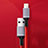 Charger USB Data Cable Charging Cord C03 for Apple iPhone 13 Red