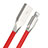 Charger USB Data Cable Charging Cord C05 for Apple iPhone X Red