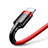 Charger USB Data Cable Charging Cord C07 for Apple iPhone 14 Red
