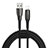 Charger USB Data Cable Charging Cord D02 for Apple iPhone X Black