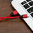 Charger USB Data Cable Charging Cord D03 for Apple iPad Mini Red