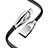 Charger USB Data Cable Charging Cord D05 for Apple iPad 10.2 (2020) Black