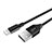 Charger USB Data Cable Charging Cord D06 for Apple iPhone 13 Pro Max Black