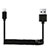 Charger USB Data Cable Charging Cord D08 for Apple iPhone 13 Pro Black