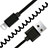 Charger USB Data Cable Charging Cord D08 for Apple iPhone Xs Black