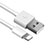 Charger USB Data Cable Charging Cord D12 for Apple iPhone SE3 2022 White