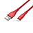 Charger USB Data Cable Charging Cord D14 for Apple iPhone 14 Plus Red