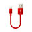 Charger USB Data Cable Charging Cord D18 for Apple iPad Air 10.9 (2020) Red