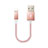 Charger USB Data Cable Charging Cord D18 for Apple iPhone 13 Pro Rose Gold