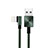Charger USB Data Cable Charging Cord D19 for Apple iPad Air 10.9 (2020) Green