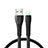 Charger USB Data Cable Charging Cord D20 for Apple iPhone 14 Plus Black