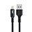 Charger USB Data Cable Charging Cord D21 for Apple iPhone 14 Black