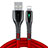 Charger USB Data Cable Charging Cord D23 for Apple iPhone 14 Plus Red