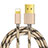 Charger USB Data Cable Charging Cord L01 for Apple iPhone 13 Gold