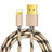 Charger USB Data Cable Charging Cord L01 for Apple iPhone 13 Pro Gold