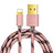 Charger USB Data Cable Charging Cord L01 for Apple iPhone 13 Pro Rose Gold