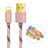 Charger USB Data Cable Charging Cord L01 for Apple iPhone X Rose Gold