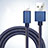 Charger USB Data Cable Charging Cord L04 for Apple iPhone SE3 2022 Blue