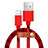 Charger USB Data Cable Charging Cord L05 for Apple iPad Air Red