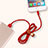 Charger USB Data Cable Charging Cord L05 for Apple iPhone 12 Red