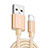 Charger USB Data Cable Charging Cord L08 for Apple iPad Air Gold
