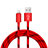 Charger USB Data Cable Charging Cord L10 for Apple iPad Air Red
