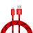 Charger USB Data Cable Charging Cord L10 for Apple iPad New Air (2019) 10.5 Red