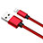 Charger USB Data Cable Charging Cord L11 for Apple iPad Air Red