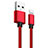 Charger USB Data Cable Charging Cord L11 for Apple iPad Pro 12.9 (2018) Red