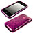 Circle Transparent TPU Soft Case for Apple iPhone 3G 3GS Purple
