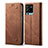 Cloth Case Stands Flip Cover B01S for Vivo V25 Pro 5G Brown
