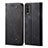 Cloth Case Stands Flip Cover B01S for Vivo Y20 Black