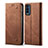 Cloth Case Stands Flip Cover B01S for Vivo Y20 Brown